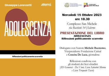 Presentazione libro “Adolescenza, riflessioni politicamente scorrette” di Giuseppe Lorenzetti